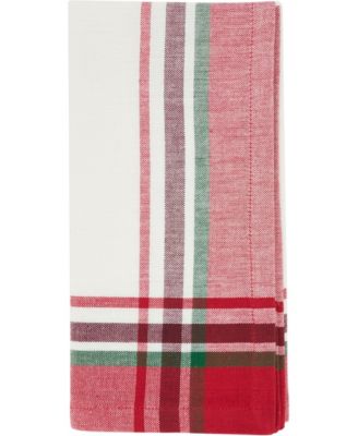 Simple Plaid Cotton Placemats and Napkins, Set of 8
