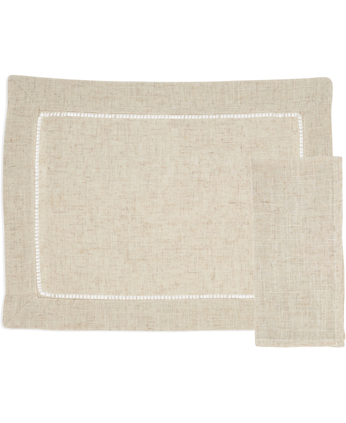 Saro Lifestyle Toscana Placemats And Napkins, Set Of 8 In Natural
