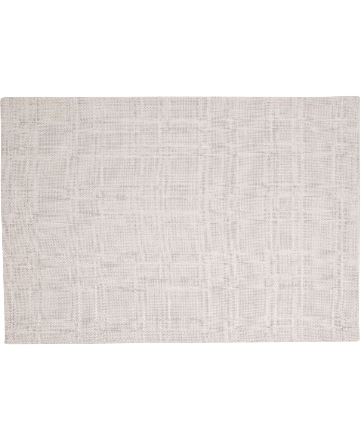 Saro Lifestyle Classic Stitched Plaid Placemats, 13" X 19" In Blush
