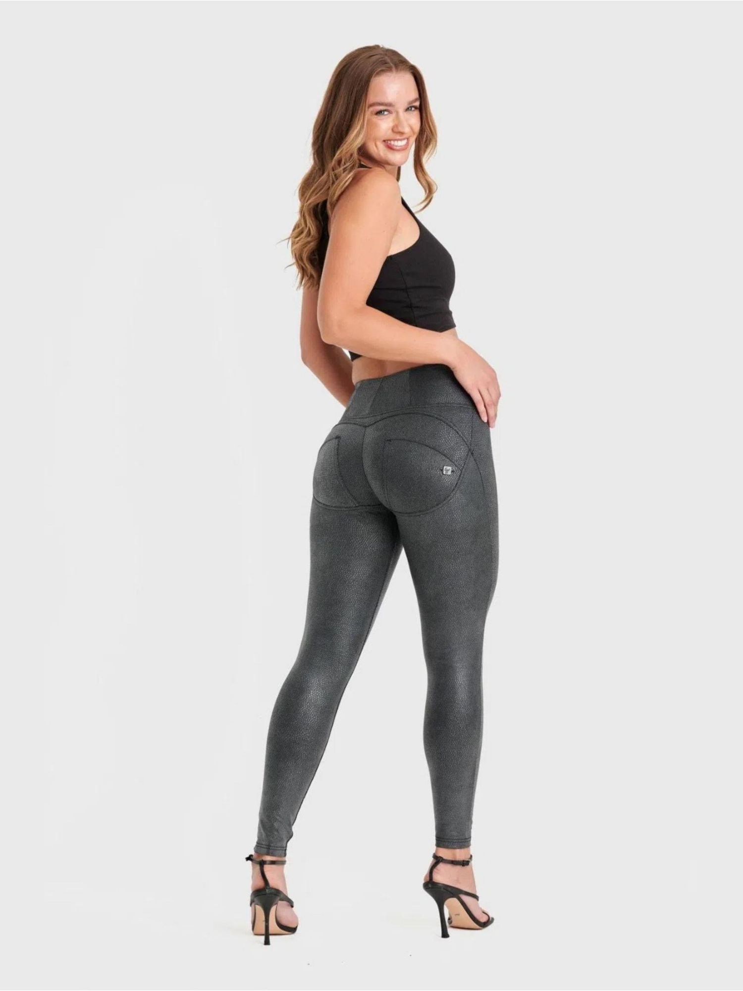 Women's Snake Skin High-Rise Sculpting Pants