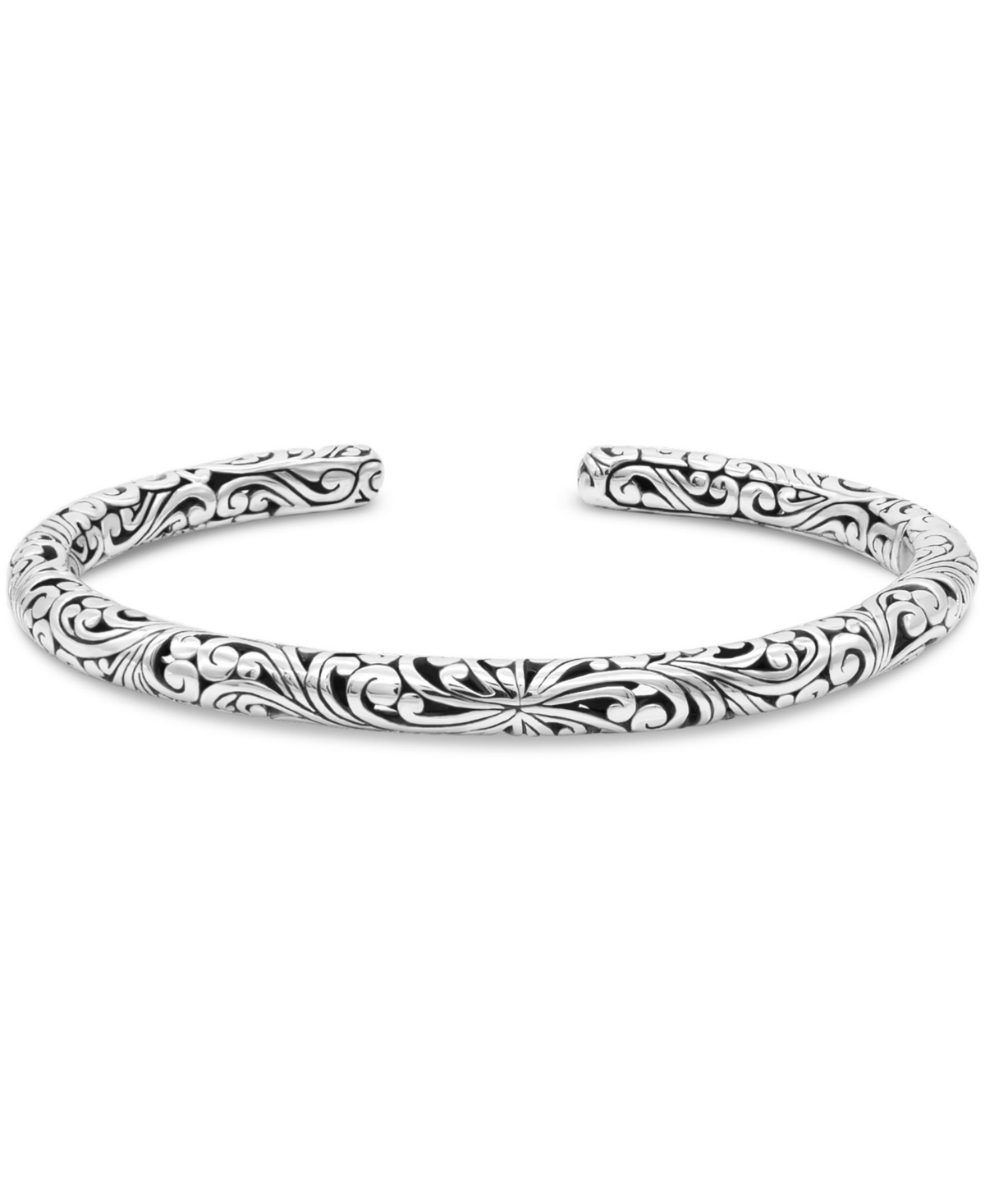 Bali Filgree Cuff Bracelet in Sterling Silver, Medium - Silver