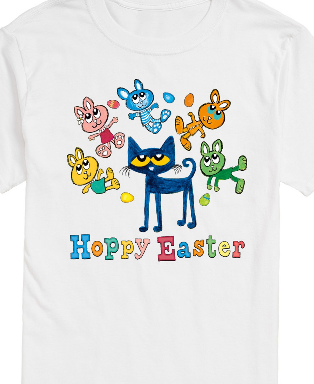 Airwaves Men's Pete The Cat Hoppy Easter Short Sleeve T-shirt
