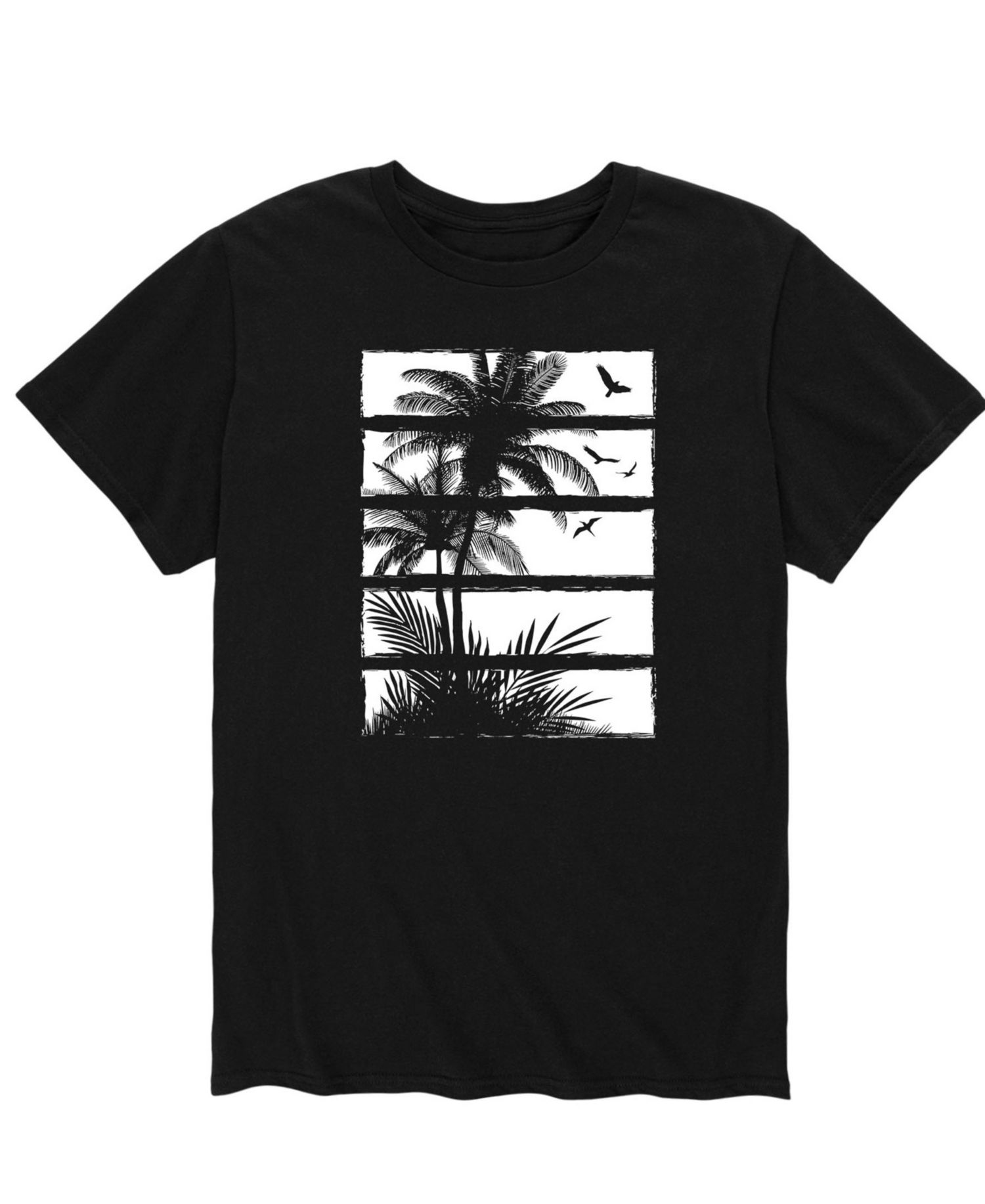 Men's Palm Tree Panels Short Sleeve T-Shirt