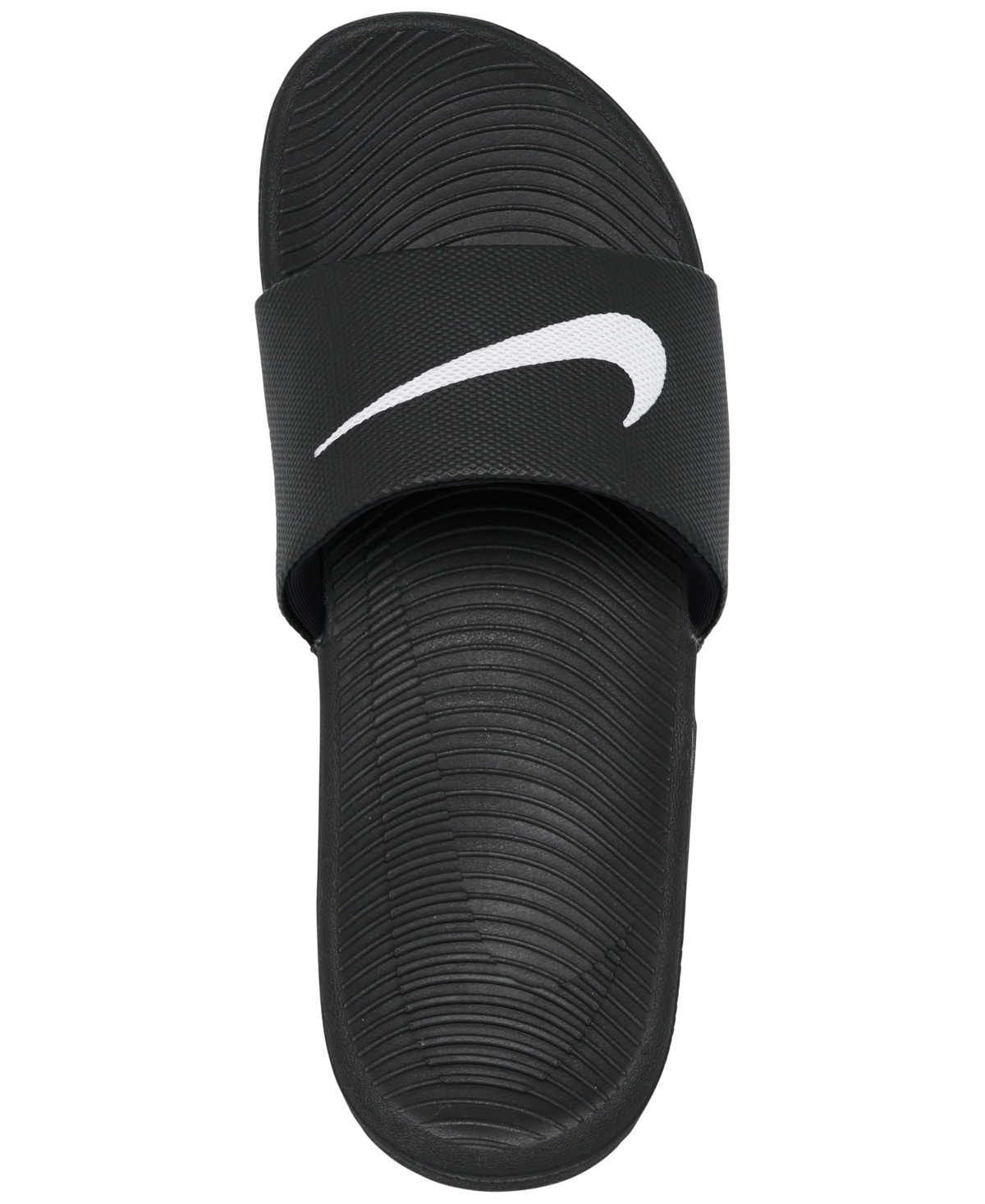 Nike Big Kids' Kawa Slide Sandals From Finish Line In Black,white