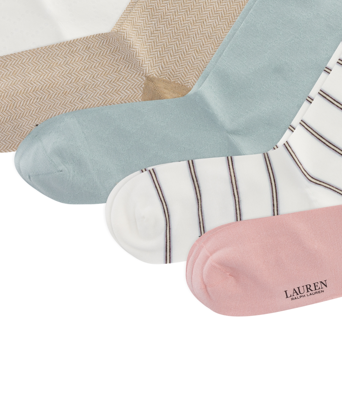 RALPH LAUREN WOMEN'S 6-PK. PLACED FLORAL ROLL-TOP SOCKS L3232PK2 