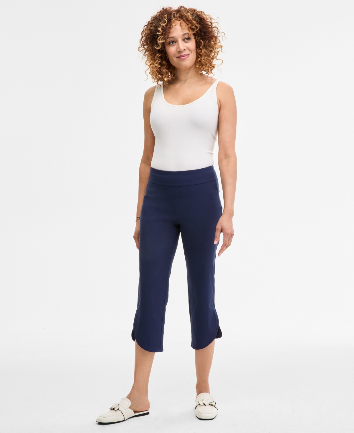 Women's Mid Rise Tulip-Hem Capri Pants, Exclusively at Macy's - Intrepid Blue
