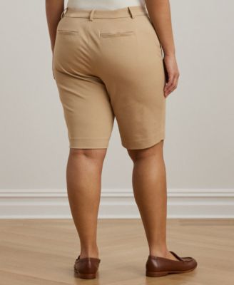 Plus-Size Stretch Cotton Shorts