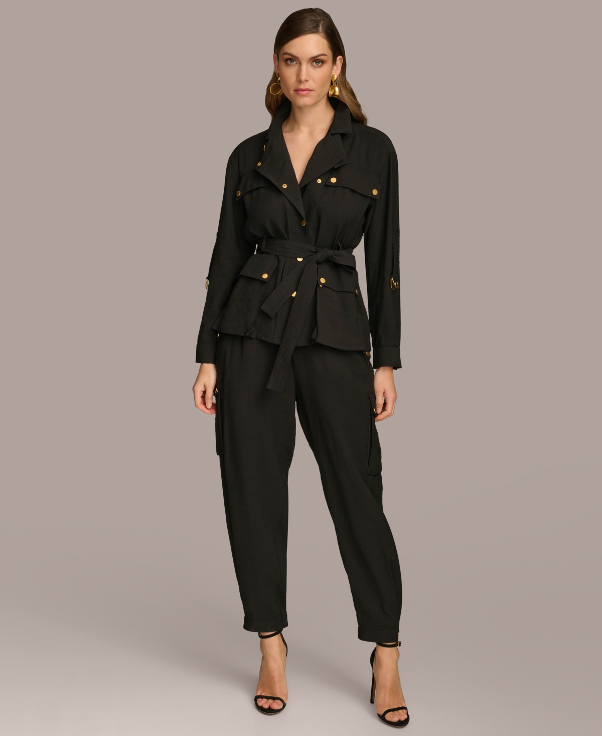 Women's Belted Utility Jacket - Cream