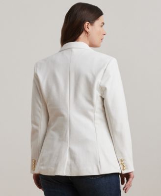 Plus Size Bullion Jacquard Blazer