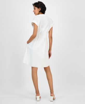 Women's Pintuck-Waist Shirtdress
