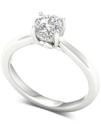 Macy's - Diamond Side Halo Engagement Ring (3/4 ct. t.w.) in 14k White Gold