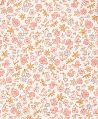 Baby Girls Cotton Bodysuits, 5 Pack  