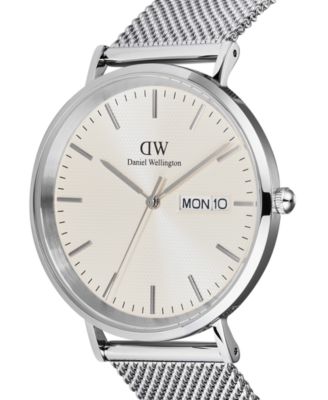 Men's Analog Silver-Tone Stainless Steel Watch, 40mm