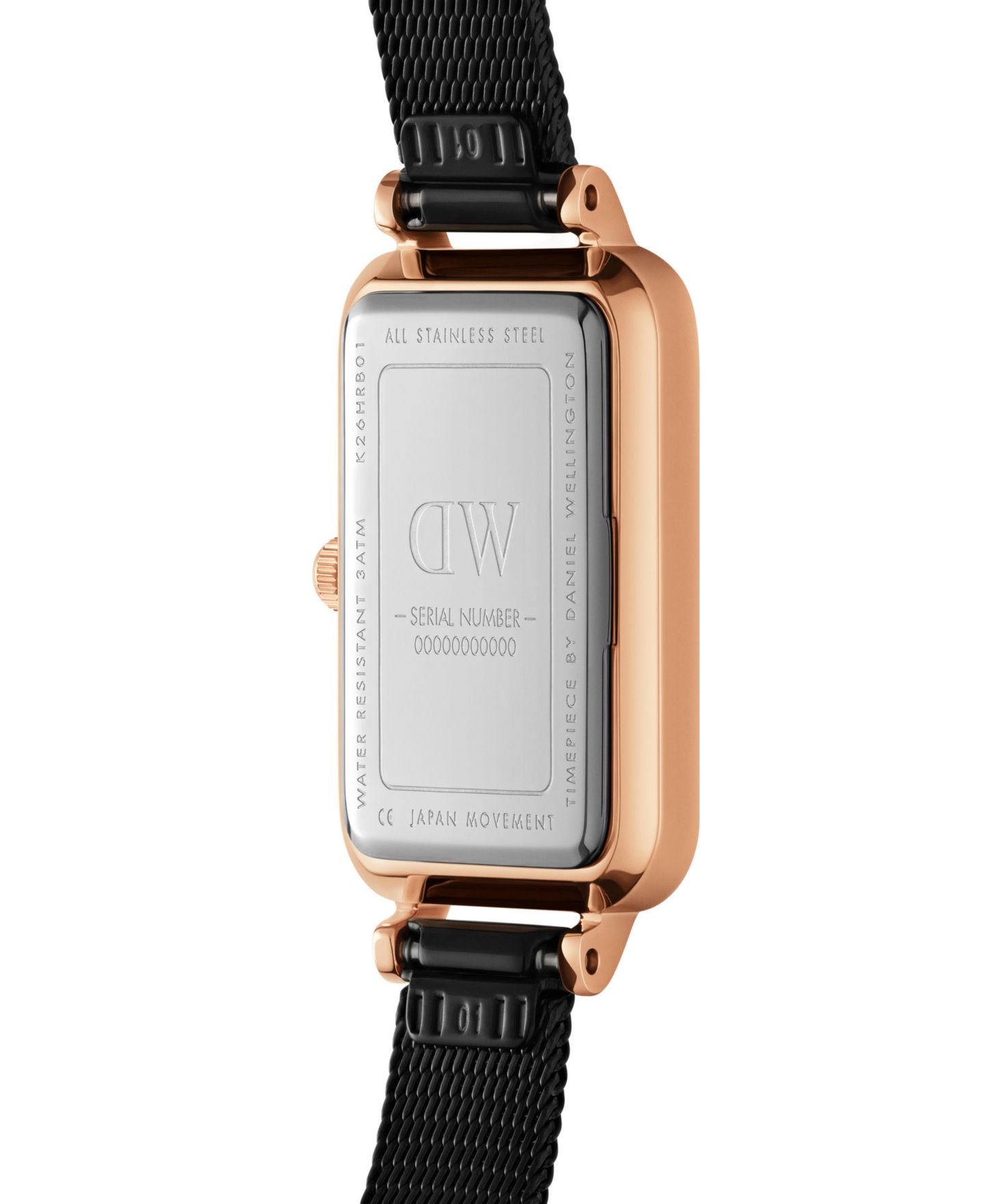 Часы Daniel Wellington Unisex Analog Black Stainless Steel Mesh Watch, 20mm — фото 2
