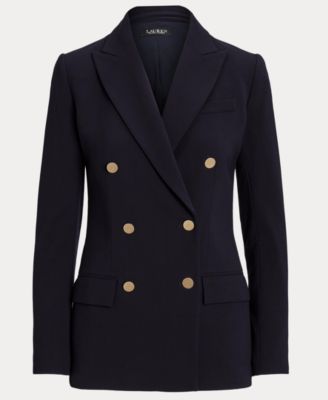 Women's Double-Breasted Wool Crepe Blazer
