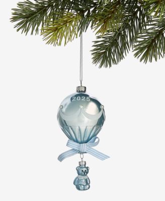 Holiday Lane - Baby's First Christmas 2025 Blue Hot Air Balloon Ornament