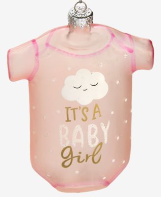 Baby's First Christmas Pink Bodysuit Ornament, Macy's Exclusive