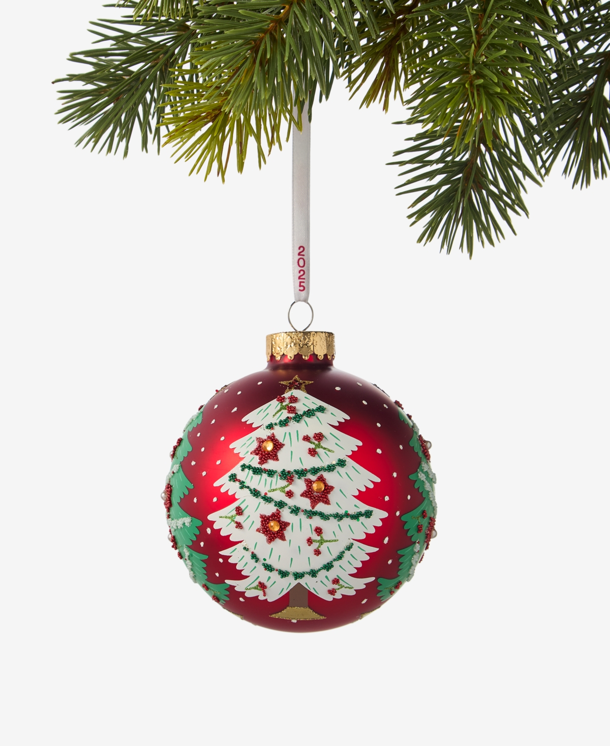 Holiday Lane Heritage Christmas Tree Ball Ornament, Macy's Exclusive In Transparent