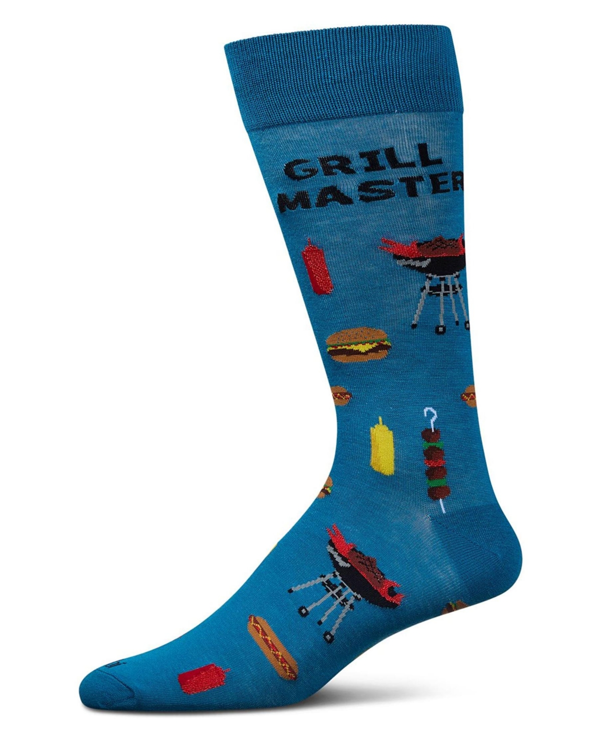 Men's Grill Master Rayon Crew Socks - Blue sapphire