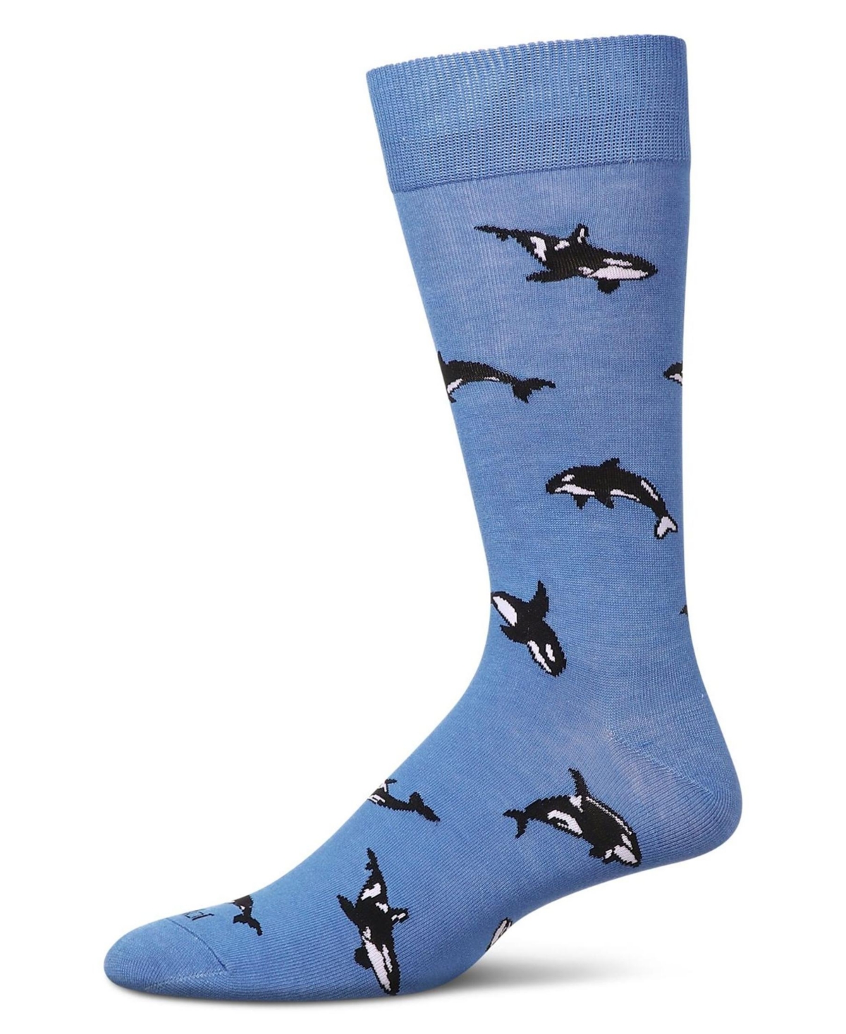 Men's Whales Rayon Crew Socks - Azure