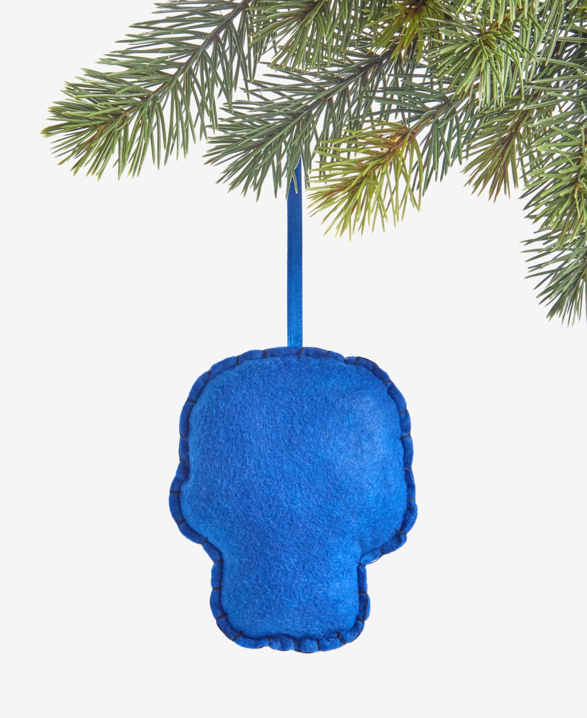Holiday Lane Day Of The Dead Fabric Skull Ornament, Macy's Exclusive In Transparent