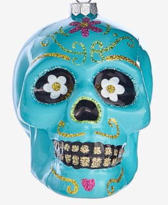 Day of the Dead Glass Skull Ornament, Macy's Exclusive