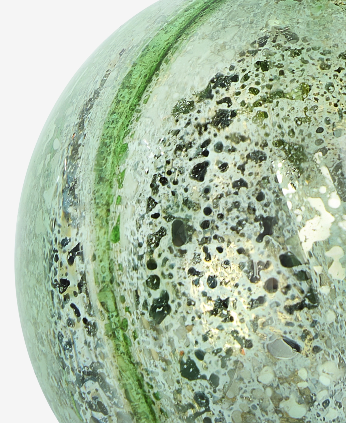 Holiday Lane Enchanted Emerald Green And Silver Ball Ornament, Macy's Exclusive In Transparent