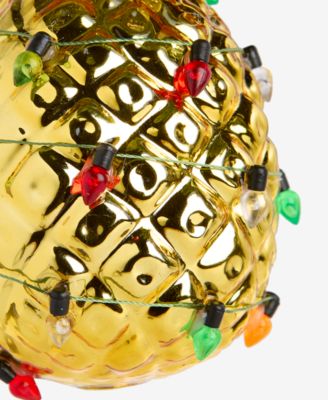 Hawaii Glass Decorated Pineapple Ornament, Macy's Exclusive
