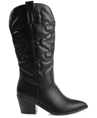 Journee Collection Women's Chantry Wide Calf Western Mid Shaft Boots