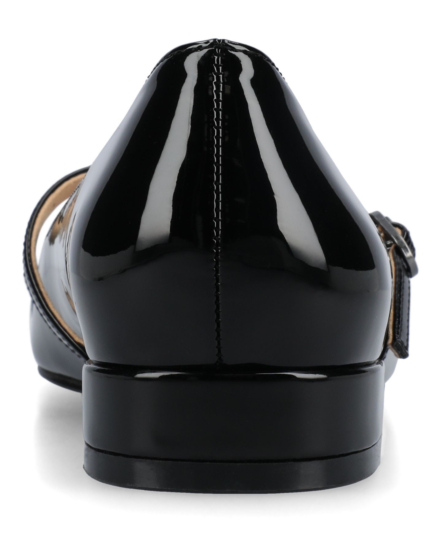 Женские балетки Journee Collection Camby Strappy Pointed Toe Flats, цвет: Чёрный лаковый — фото 3