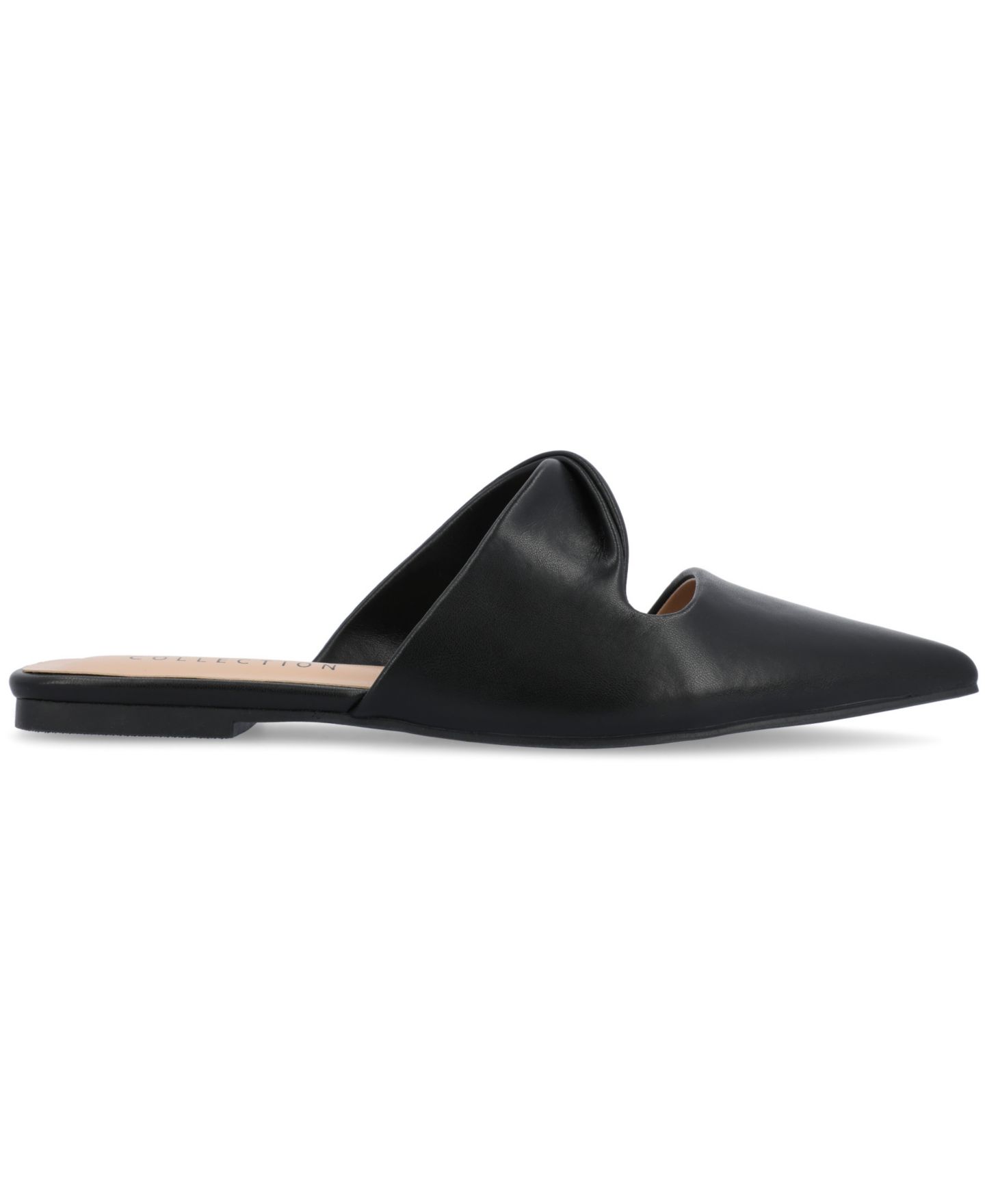 Женские сабо Journee Collection Enniss Twist Cutout Pointed Toe Mules, цвет: Чёрный — фото 3