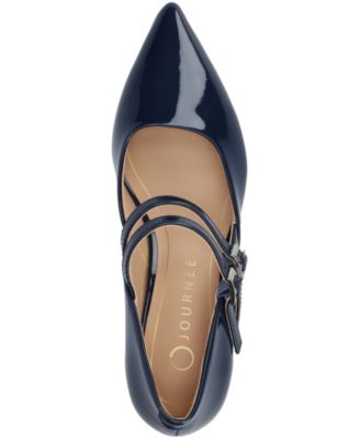 Women's Carnation Pointed Toe Mary Jane Pumps