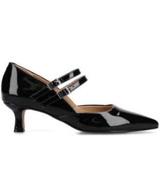 Women's Carnation Pointed Toe Mary Jane Pumps