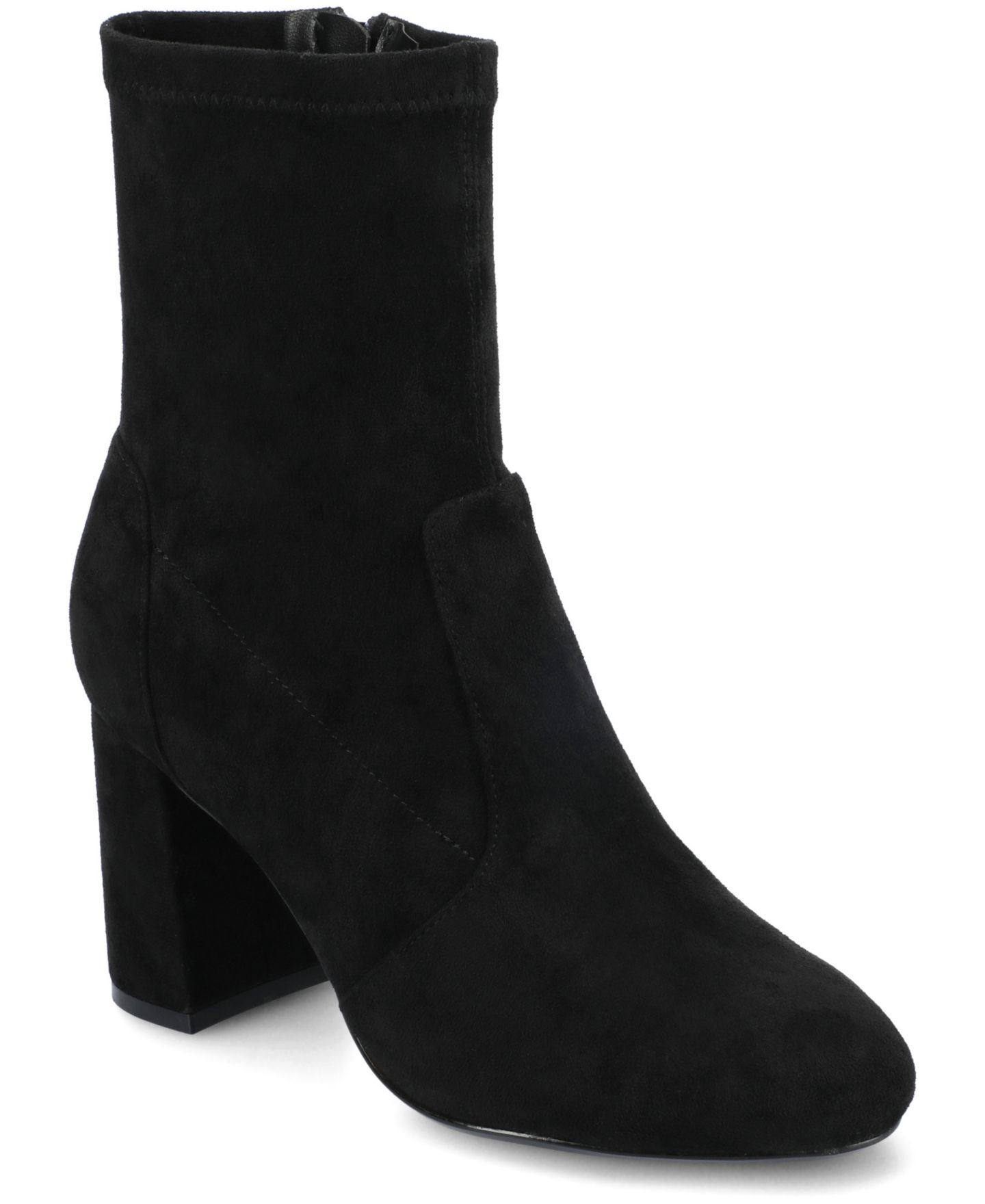 Женские ботинки Journee Collection Vivia Block Heel Dress Booties, цвет: Чёрный — фото 1