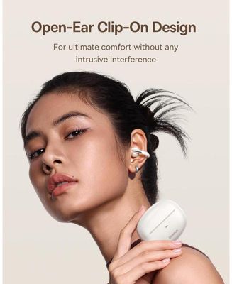 Open Earbuds True Wireless Earbuds Bluetooth 5.3 Open Ear Headphones Sport Earphones,MC1 White