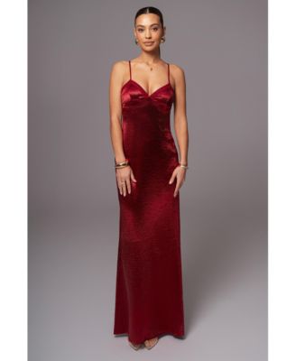 Women's Surreal Satin Maxi Dress