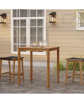 Outdoor Acacia Wood 37-Inch Counter Height 4-Person Dining Table