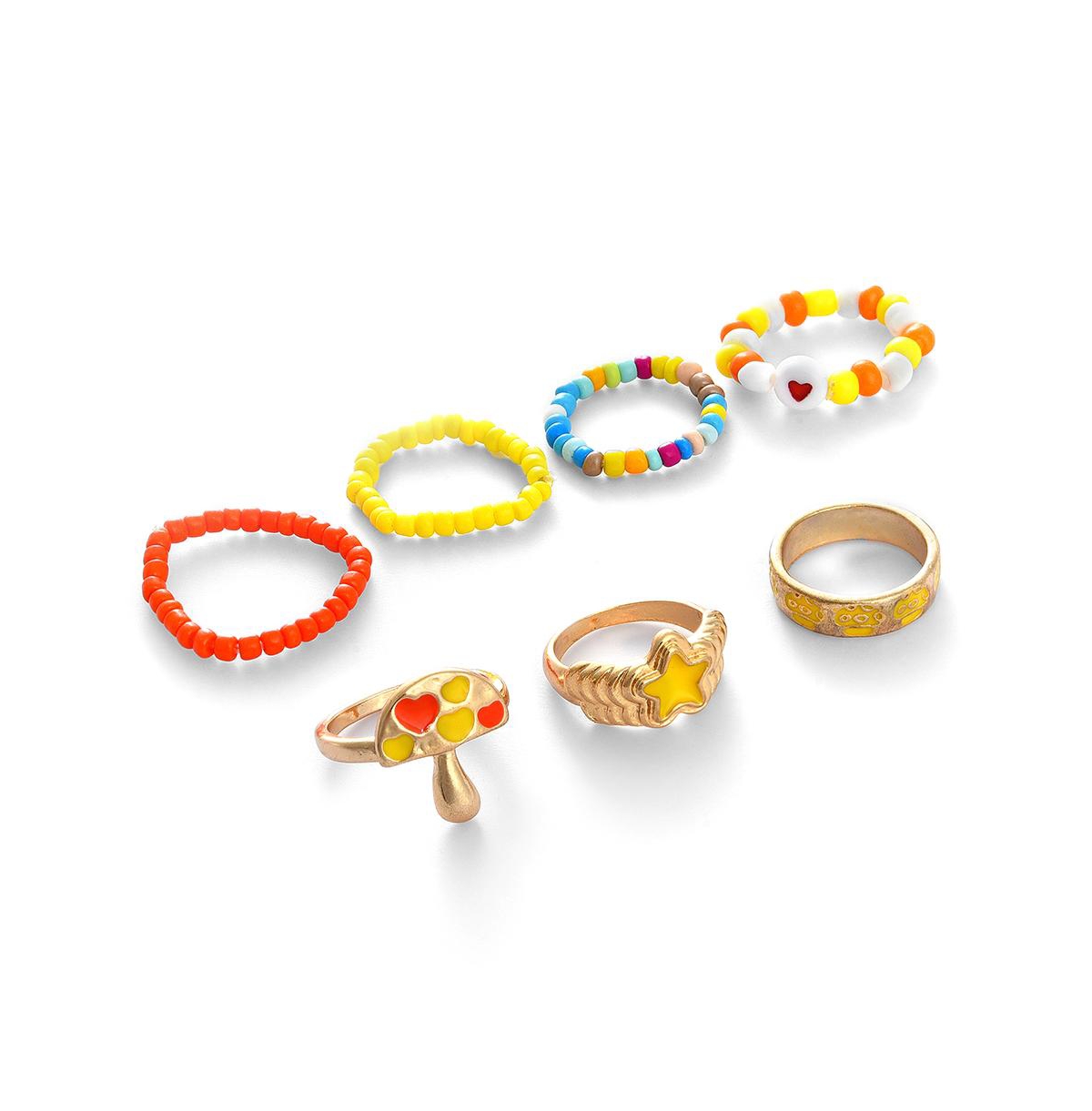 Women's Beaded Multi-Layer Ring - Gold