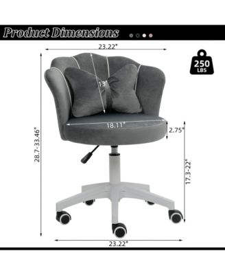 Modern Velvet Task Chair 360 Swivel Adjustable Height Office Chair