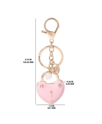 Heart Lock Keychain – Chic Pink & Gold Fashion Accessory