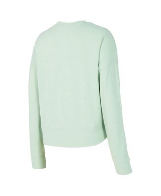 Women's Light Green Miami Hurricanes Elevation Tri-Blend Long Sleeve Top and Short, Set of 2