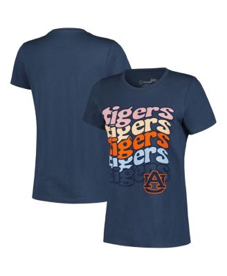 Image One - Women's Navy Auburn Tigers Repeat Slogan Boyfriend T-Shirt