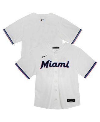 Nike - Big Boys and Girls White Miami Marlins Home Game Jersey