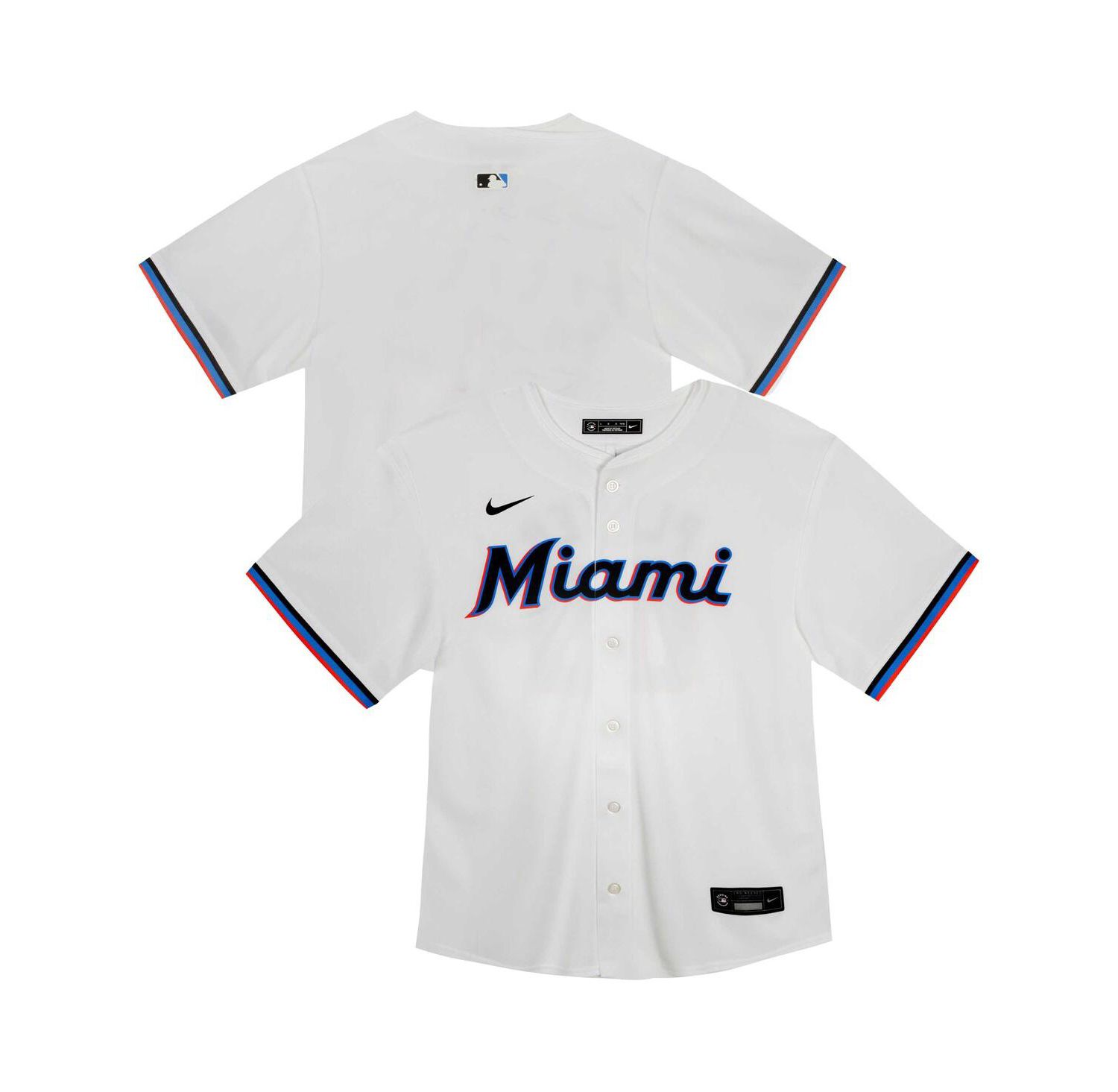 Big Boys and Girls White Miami Marlins Home Game Jersey