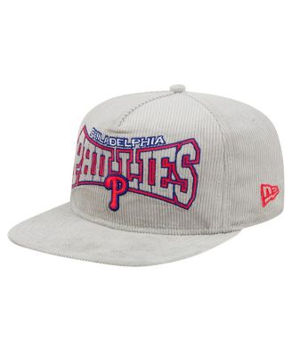 New Era - Men's Gray Philadelphia Phillies Corduroy Golfer Snapback Hat