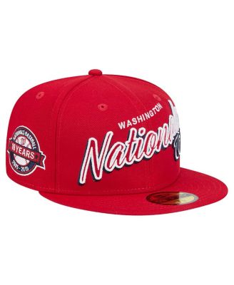 New Era - Men's Red Washington Nationals Script Sided 59FIFTY Fitted Hat