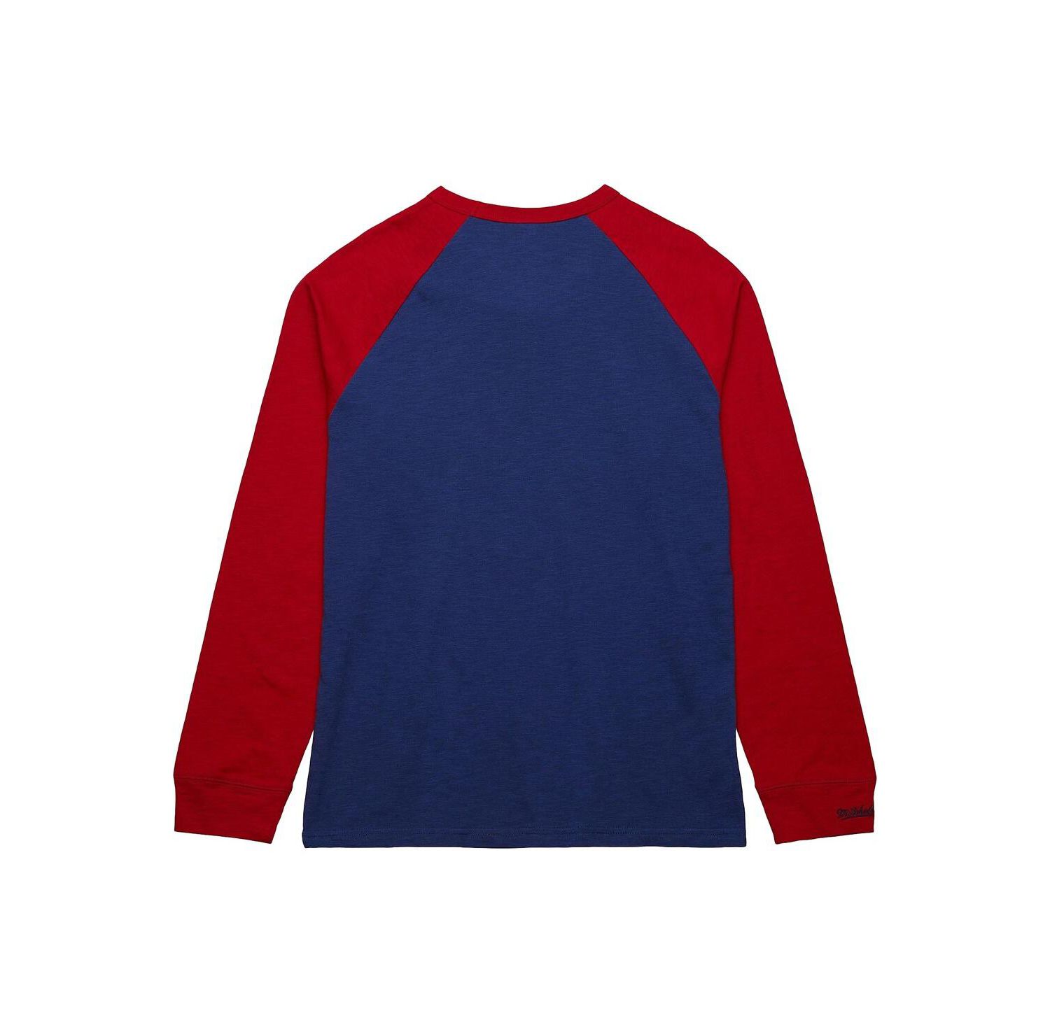 Men's Blue/Red New York Rangers Legendary Slub Raglan Long Sleeve T-Shirt