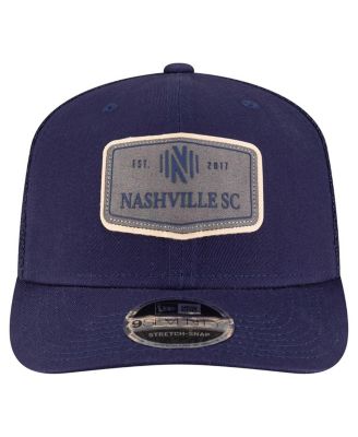 Men's Navy Nashville SC Labeled 9SEVENTY Trucker Stretch-Snap Adjustable Hat