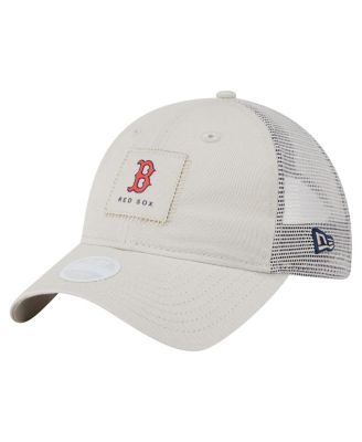 New Era - Women's Light Beige Boston Red Sox Square Stitch 9TWENTY Adjustable Hat