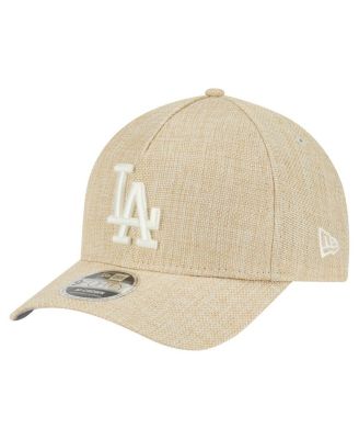 New Era - Men's Beige Los Angeles Dodgers Cotton Weave M-Crown A-Frame 9FORTY Adjustable Hat